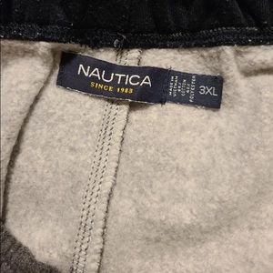 Nautica sweatpants gray with navy waistband